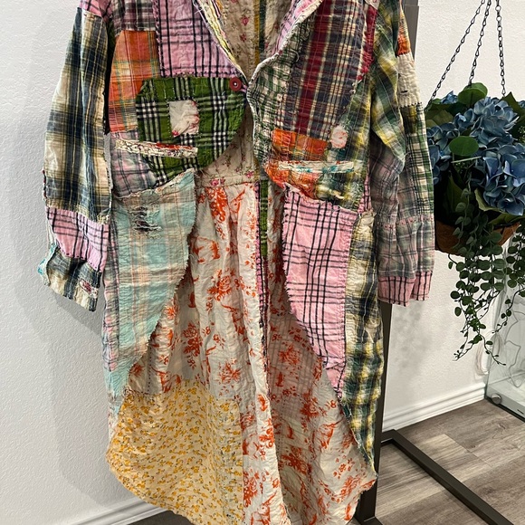 Magnolia Pearl Jackets & Blazers - Magnolia Pearl Floral Plaid Le Brun in Madras Jacket (item 7.7)